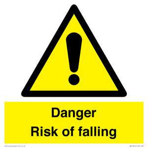 Danger Risk of falling